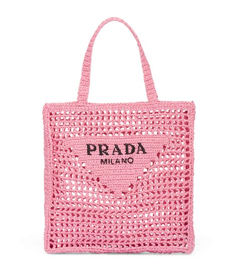 prada crochet beach bag.